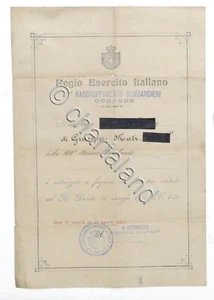 WWI 7° Raggruppamento Bombardieri Autorizzazione a fregiarsi del distintivo 1917 - Picture 1 of 1