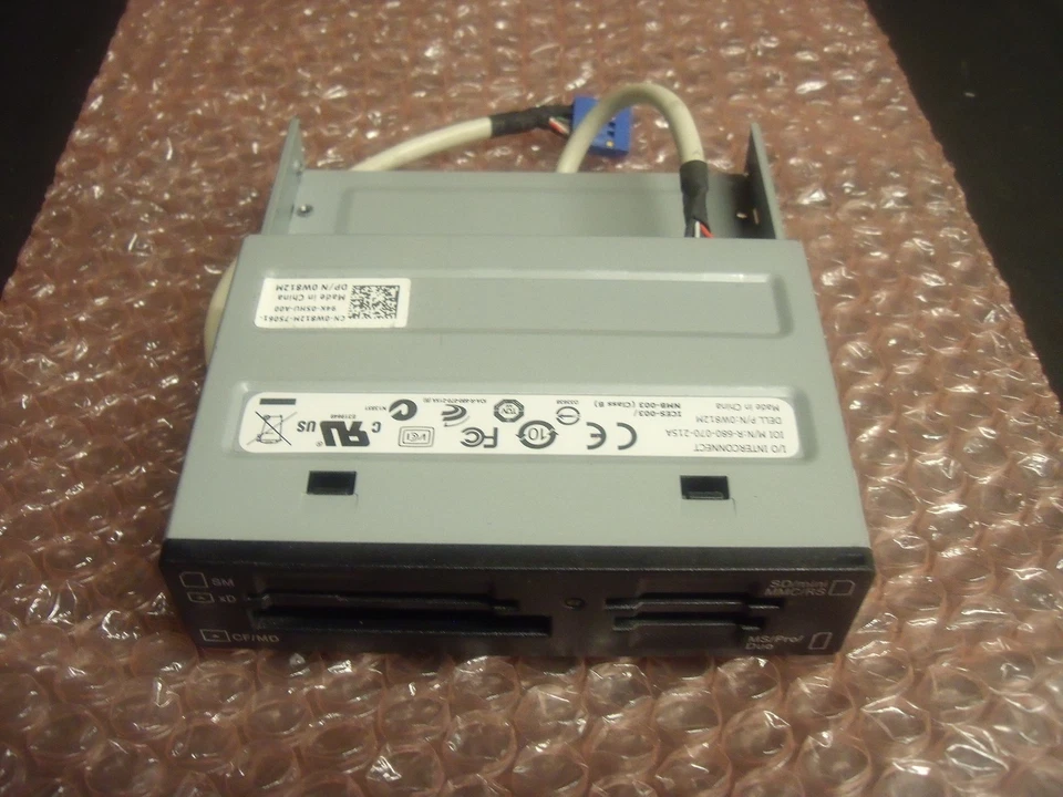 Dell Inspiron 545,546,546s,560,580 USB Flash Memory Card Reader W812M & Cable - Image 1 of 1