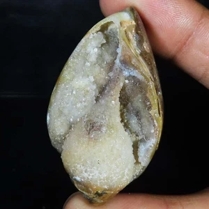 (28X49X19 MM) 147.45 Carat. NATURAL FOSSIL SNAIL DRUZY CABOCHON LOOSE GEMSTONE - Picture 1 of 6