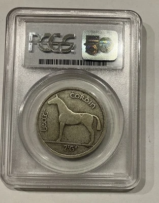 Media corona irlandesa Irlanda 1943 graduación profesional en estado bastante bueno 25 raro, con solo unos 500 conocidos F1014 Foto 1 de 4