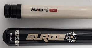 AVID Black & Gold Cuetec New SURGE JUMP CUE Billiard Pool Table Stick Two Piece - Picture 1 of 10