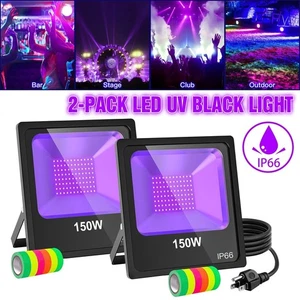 2 150W LED UV Schwarzlicht für Weihnachten Party Bar DJ Bühne Wasserdicht Flutlicht - Bild 1 von 10