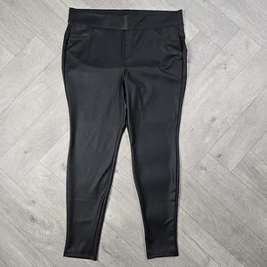 New! Torrid Size 2 (36x27) Faux Leather Pleather Leggings Pockets Skinny Black - Picture 1 of 18