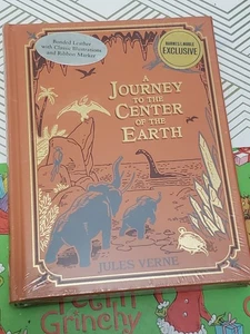 JOURNERY TO THE CENTER OF THE EARTH, JULES VERNE, BONDED LEATHER, - NEW SEALED - Foto 1 di 3