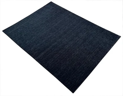 Teppich 100% Wolle 200x300 cm Handgewebt Gabbeh Anthrazit Grau Blau schwarz PB1 - Bild 1 von 4