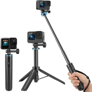 Mini Trepied avec Perche Télescopique 51cm pour GoPro Hero 13/12/11/10/9/Max ... - Photo 1 sur 7