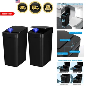 Touchless Trash Can Automatic Motion Sensor Garbage Bin Kitchen Bathroom Office - Picture 1 of 9