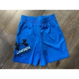 Under Armour Boys Blue Athletic Shorts - Size 5 - EUC - Picture 1 of 3