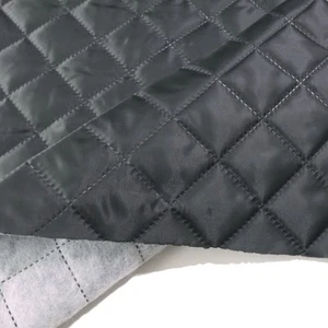 Polster-Steppfutter leicht gesteppt Polster/Bekleidungsstoff Meterware Schwarz - Bild 1 von 4
