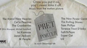 Pret-A-Porter 1994 Movie Soundtrack Promo Wire Hanger w/ Wraparound Sleeve - Picture 1 of 4