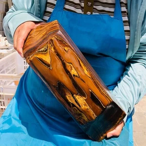 13.5LB Large Natural Tiger's Eye Stone Quartz Crystal Mineral Specimen Healing - Picture 1 of 13