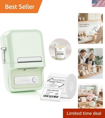 Portable B21 Mint Green Label Maker - Fast Bluetooth & Versatile Printing - Image 1 of 4