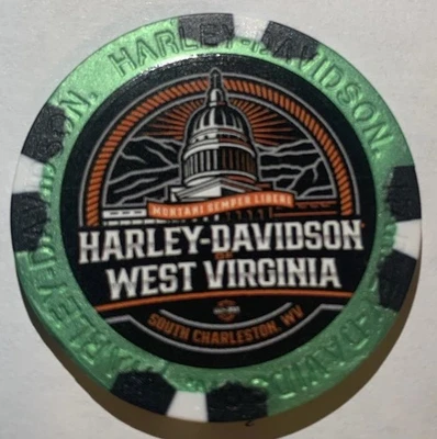 Harley Davidson Poker Chip HD West Virginia in  WV CLOSED on 8-30-25 - Image 1 of 2