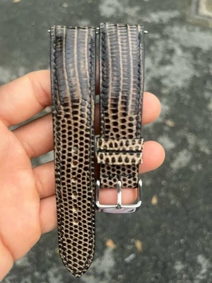 Correa de reloj de cuero lagarto gris 26 mm 24 mm 23 22 mm 21 mm 20 mm 19 mm 18 mm 16 prohibición. Foto 1 de 3