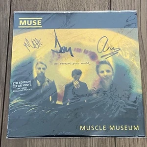 MUSE / MUSCLE MUSEUM 1999 LP Record Vinly Autographed 7in Warner Records Analog - Picture 1 of 12