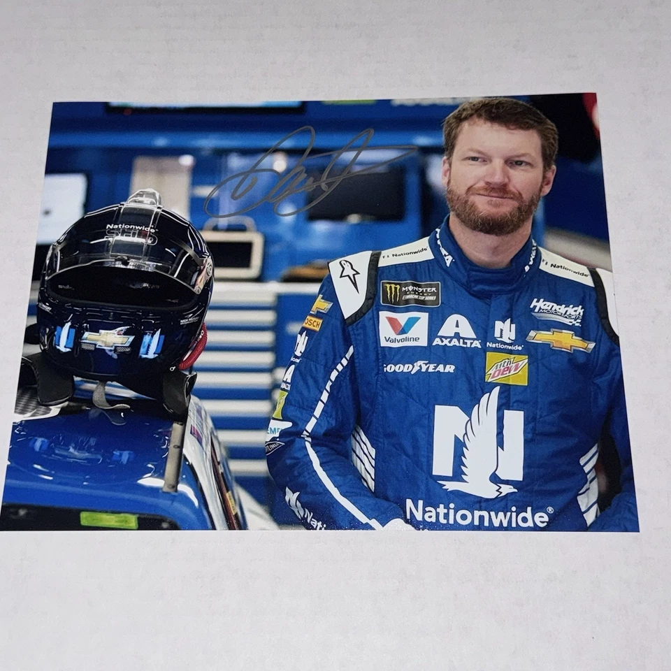 Foto autografiada del Salón de la Fama de NASCAR de Dale Earnhardt Jr 8x10 FOTO EN BOXES A NIVEL NACIONAL Foto 1 de 1