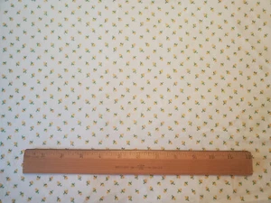 Vintage Yellow Rosebuds Cotton Flannel Fabric 3 Yards Unbranded - Picture 1 of 2