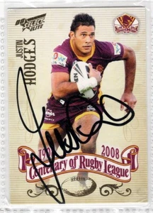 β π₯ 2008 CENTENARY SIGNED CARD JUSTIN HODGES #121 π₯β - Picture 1 of 1