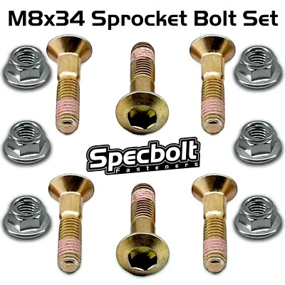 TORNILLOS DE PIÑÓN M8x34 SUZUKI RM RMX DR 100 125 250 370 400 465 500 RMX250 DR350 Foto 1 de 4