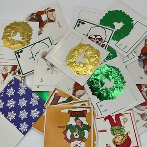 Etiquetas de regalo de papel de Navidad lote vintage de 50 diarios basura efímeros de Papá Noel #6 - Imagen 1 de 24