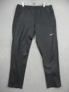 NIKE Dri-Fit Mens Pants Large Running Element Training Black Tapered - Picture 1 of 13