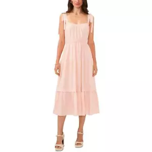 1.State Womens Pleated Boho Summer Midi Dress BHFO 9049 - Picture 1 of 3