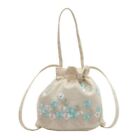 Single Shoulder Bucket Bag Embroidered Flower Crossbody Bag Women's Handbags