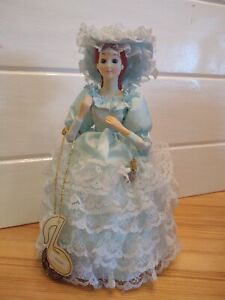 Vintage Victorian style wind up musical dancing doll farmhouse shabby chic decor