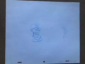 Papa Smurf hand-drawn production sketch - Picture 1 of 3