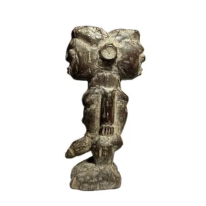 Statua fetish africana a due teste Nkisi Songye Congo decorazione casa-650 - Foto 1 di 24