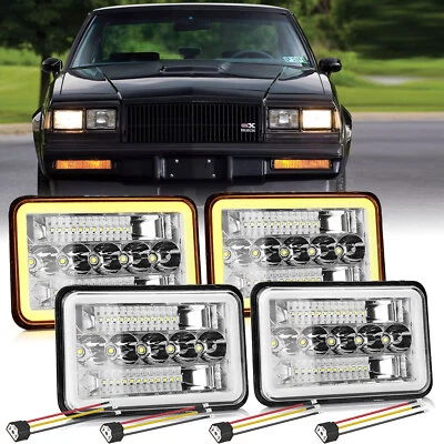 Faros LED 4x 4x6" DRL H6545 aptos para Buick Regal Grand National Y 1982-1987 Foto 1 de 4