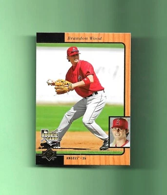 2007 Upper Deck SP ROOKIE RC Card # 274 BRANDON WOOD ANGELS SHARP! - Image 1 of 2