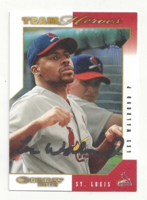 Les Walrond St Louis Cardinals 2003 Donruss Team Heroes #475 Signeec Card - Image 1 of 2
