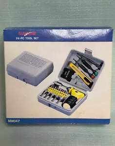 24 Pcs Fixit Tools Socket Set Driver, Extension Bar, Measure Tape/Utility Tool - Picture 1 of 3
