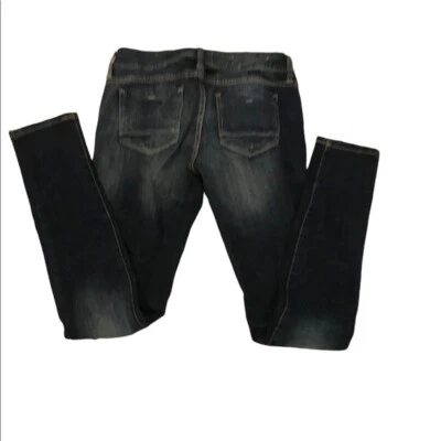 DECREE 青少年牛仔深水洗带褪色超紧身牛仔裤 3 码 — 第 1/4 张图片