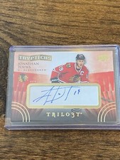 2013-14 Upper Deck Trilo3y Jonathan Toews Tryptichs Auto Chicago Blackhawks /60