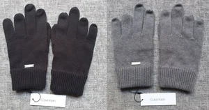 CALVIN KLEIN MENS Knitted Gloves Black or Grey Cotton M-L or L-XL GENUINE NEW - Bild 1 von 16