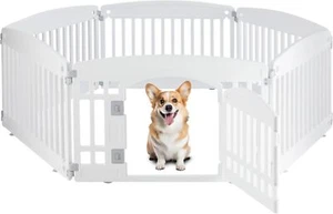 24" Exercise 6-Panel Pet Playpen with Door, Dog Playpen For Puppy Small Dogs Kee - Picture 1 of 7