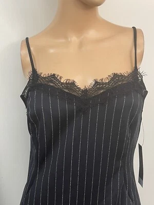Worthington Women's Navy & White Striped Dress Stretch Size 4 Retail $60 - Image 1 of 4