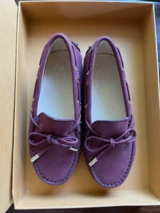 Tods Junior Driving Mocs Niños Talla 28 Granate Borgoña - Imagen 1 de 9
