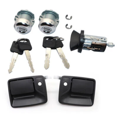 Door Handle & Lock Cylinder W/ Clips Fit for 1999-2016 Ford Super Duty F250 F350 - Image 1 of 4