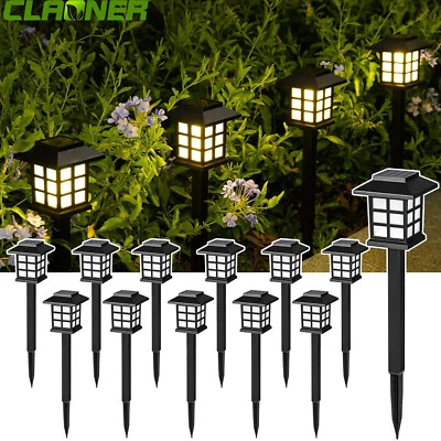 12 Stk LED Solarleuchte Außen Garten Solarlampe Wegeleuchte Wasserdicht Strahler - Bild 1 von 4