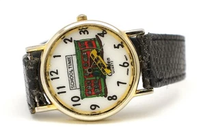 School Time Golden School Bus Hand Watch NEEDS Battery - Picture 1 of 5
