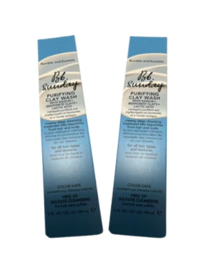 2 Bumble AND Bumble  BB Sunday Purifying Clay Wash Deep Clean Lactic 5oz Ea Auth - Image 1 of 4