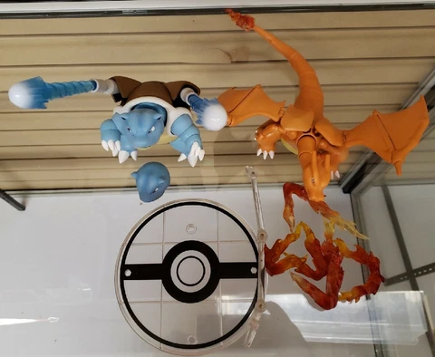 SH Figuarts Charizard & Blastoise 2x Loose Figure Lot AS IS Cover