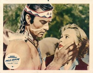 Pale Arrow Pawnee Original British Lobby Card George Montgomery Lola Albright