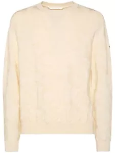 MONCLER $960 Men's White Wool Sweater New & Authentic - Picture 1 of 3