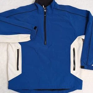 Footjoy Tour Collection Men's Jacket Large Golf 1/2 Zip Mock Neck Blue White - Picture 1 of 7