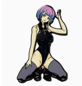 Magnetic Detachable Cyberpunk 2077 Edgerunners Lucy Enamel 3.2" Pin Metal Badge - Picture 1 of 2