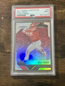 MIKE TROUT 2017 Panini Chronicles Prizm #26 Los Angeles Angels PSA 9 Mint - Picture 1 of 2